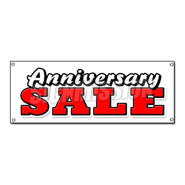 ANNIVERSARY SALE BANNER SIGN celebration huge store wide big save discount
